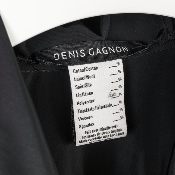 Denis Gagnon Black Taffeta Oversized Hooded Jacket - Picture 8 of 10